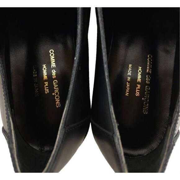 COMME des GARCONS HOMME PLUS Pointed Toe Leather Loafers 24 US 6 Black CDG New main image 6
